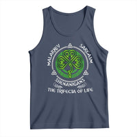 Funny St Patricks Day Irish Pride Tank Top Malarkey Sarcasm Shenanigans The Trifecta Of Life