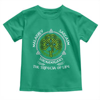 Funny St Patricks Day Irish Pride Toddler T Shirt Malarkey Sarcasm Shenanigans The Trifecta Of Life