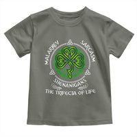 Funny St Patricks Day Irish Pride Toddler T Shirt Malarkey Sarcasm Shenanigans The Trifecta Of Life