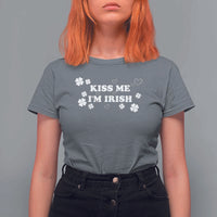 Funny Kiss Me I'm Irish St Patricks Day T Shirt For Women