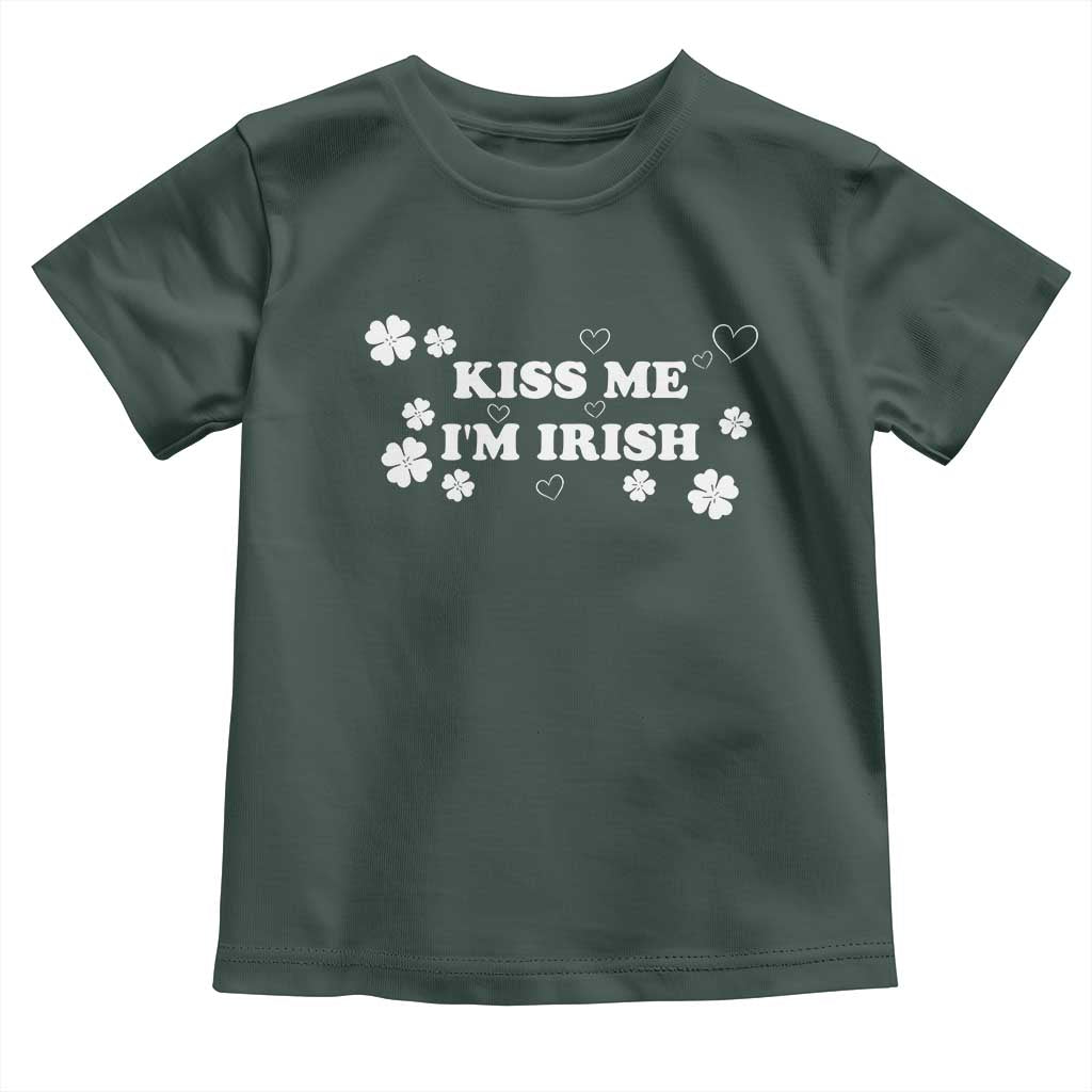 Funny Kiss Me I'm Irish St Patricks Day Toddler T Shirt