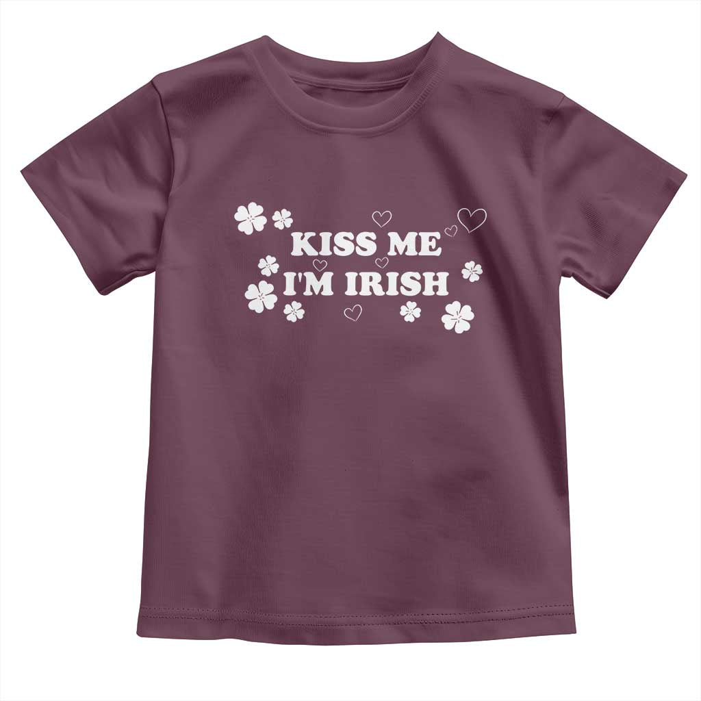 Funny Kiss Me I'm Irish St Patricks Day Toddler T Shirt