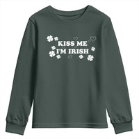 Funny Kiss Me I'm Irish St Patricks Day Youth Sweatshirt