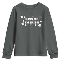 Funny Kiss Me I'm Irish St Patricks Day Youth Sweatshirt
