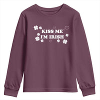 Funny Kiss Me I'm Irish St Patricks Day Youth Sweatshirt