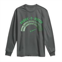 Funny Irish St. Patrick's Day Long Sleeve Shirt Drunk-O-Meter Drinking Party Shamrock