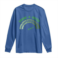 Funny Irish St. Patrick's Day Long Sleeve Shirt Drunk-O-Meter Drinking Party Shamrock