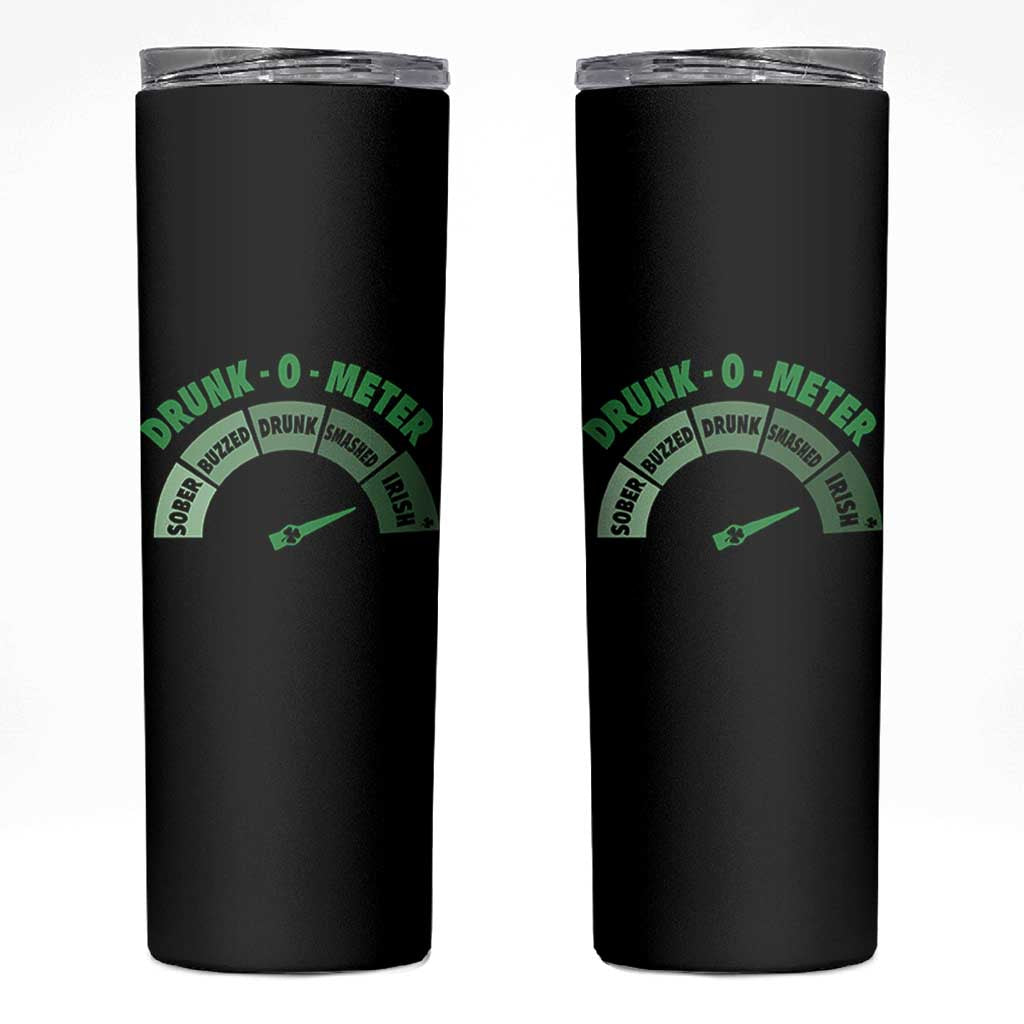 Funny Irish St. Patrick's Day Skinny Tumbler Drunk-O-Meter Drinking Party Shamrock - Wonder Print Shop