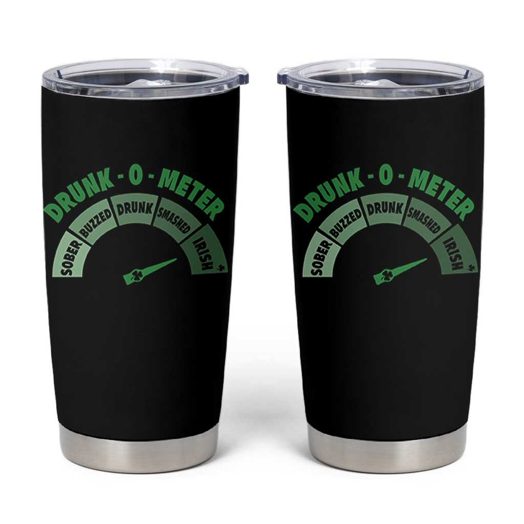 Funny Irish St. Patrick's Day Tumbler Cup Drunk-O-Meter Drinking Party Shamrock - Wonder Print Shop