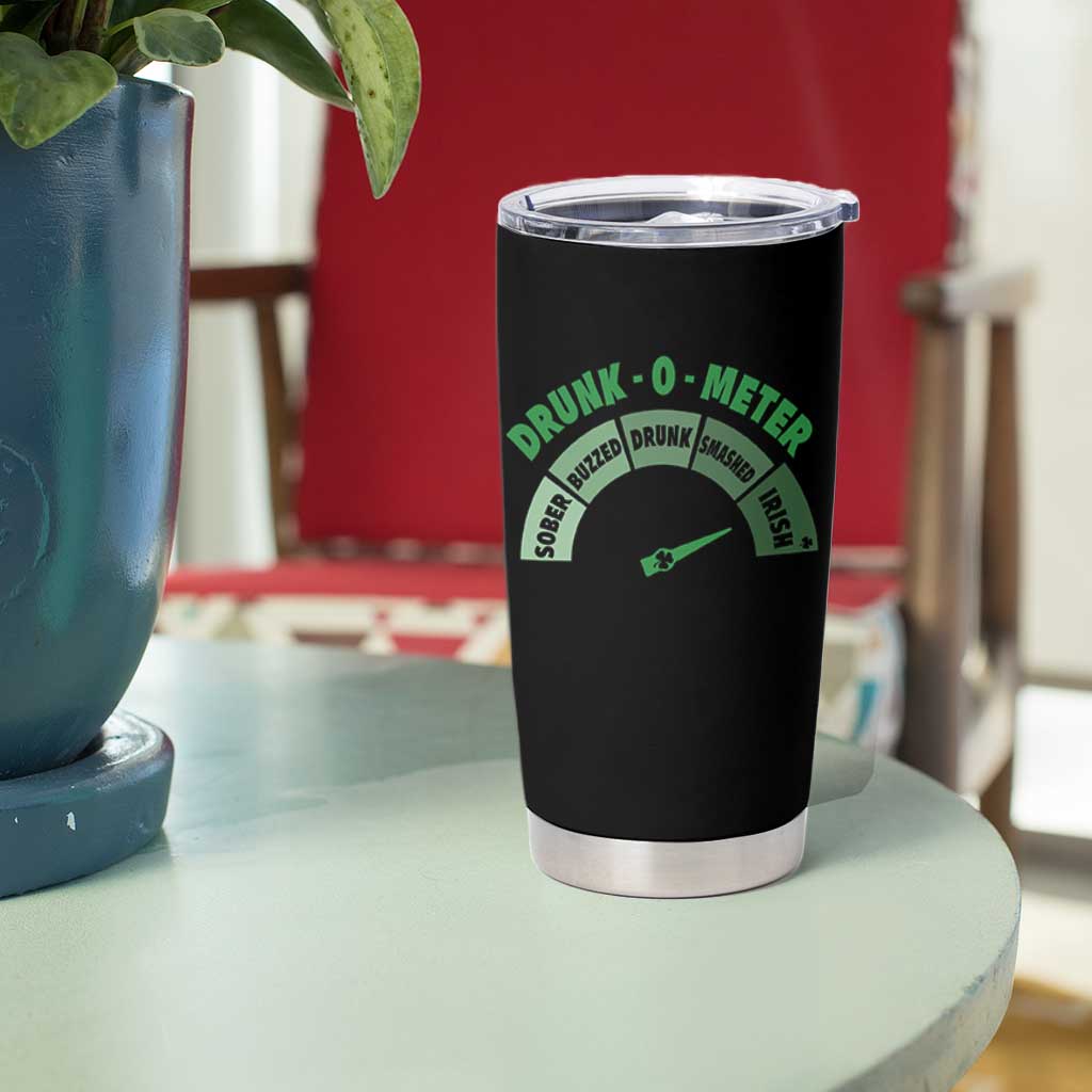 Funny Irish St. Patrick's Day Tumbler Cup Drunk-O-Meter Drinking Party Shamrock - Wonder Print Shop