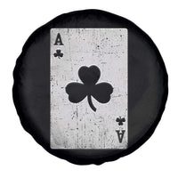 Funny St Patrick's Day Shamrock Clubs Poker Card Spare Tire Cover