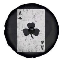 Funny St Patrick's Day Shamrock Clubs Poker Card Spare Tire Cover