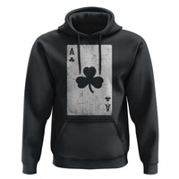 Funny St Patrick's Day Shamrock Clubs Poker Card Hoodie