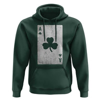 Funny St Patrick's Day Shamrock Clubs Poker Card Hoodie