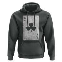 Funny St Patrick's Day Shamrock Clubs Poker Card Hoodie