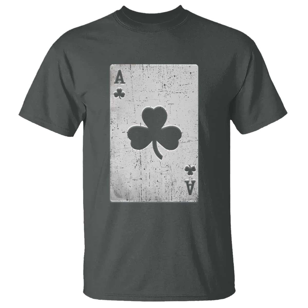 Funny St Patrick's Day Shamrock Clubs Poker Card T Shirt