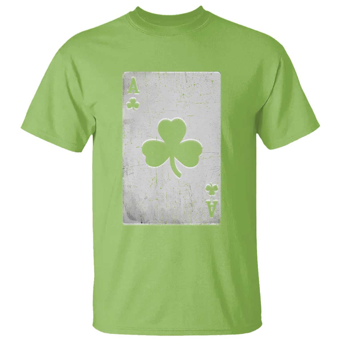 Funny St Patrick's Day Shamrock Clubs Poker Card T Shirt