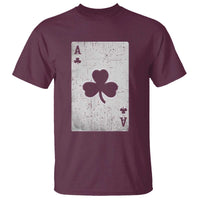 Funny St Patrick's Day Shamrock Clubs Poker Card T Shirt