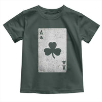 Funny St Patrick's Day Shamrock Clubs Poker Card Toddler T Shirt