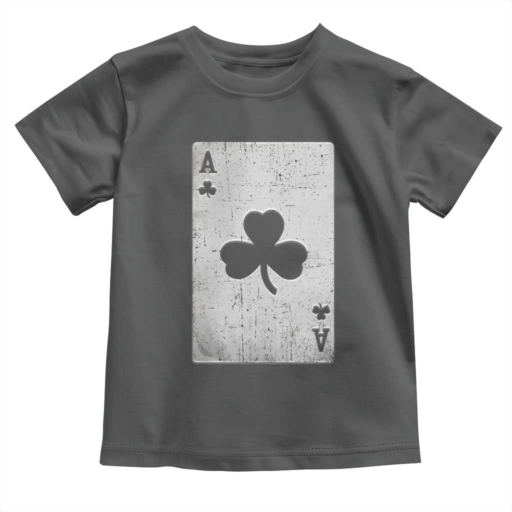 Funny St Patrick's Day Shamrock Clubs Poker Card Toddler T Shirt