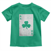 Funny St Patrick's Day Shamrock Clubs Poker Card Toddler T Shirt