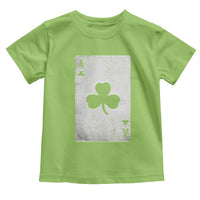 Funny St Patrick's Day Shamrock Clubs Poker Card Toddler T Shirt