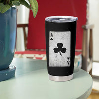 Funny St Patrick's Day Shamrock Clubs Poker Card Tumbler Cup