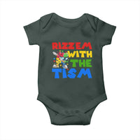 Funny Rizz Em With The Tism Baby Onesie Autism Awareness Dabbing Puzzle