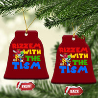 Funny Rizz Em With The Tism Ceramic Ornament Autism Awareness Dabbing Puzzle