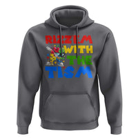 Funny Rizz Em With The Tism Hoodie Autism Awareness Dabbing Puzzle