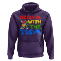 Funny Rizz Em With The Tism Hoodie Autism Awareness Dabbing Puzzle