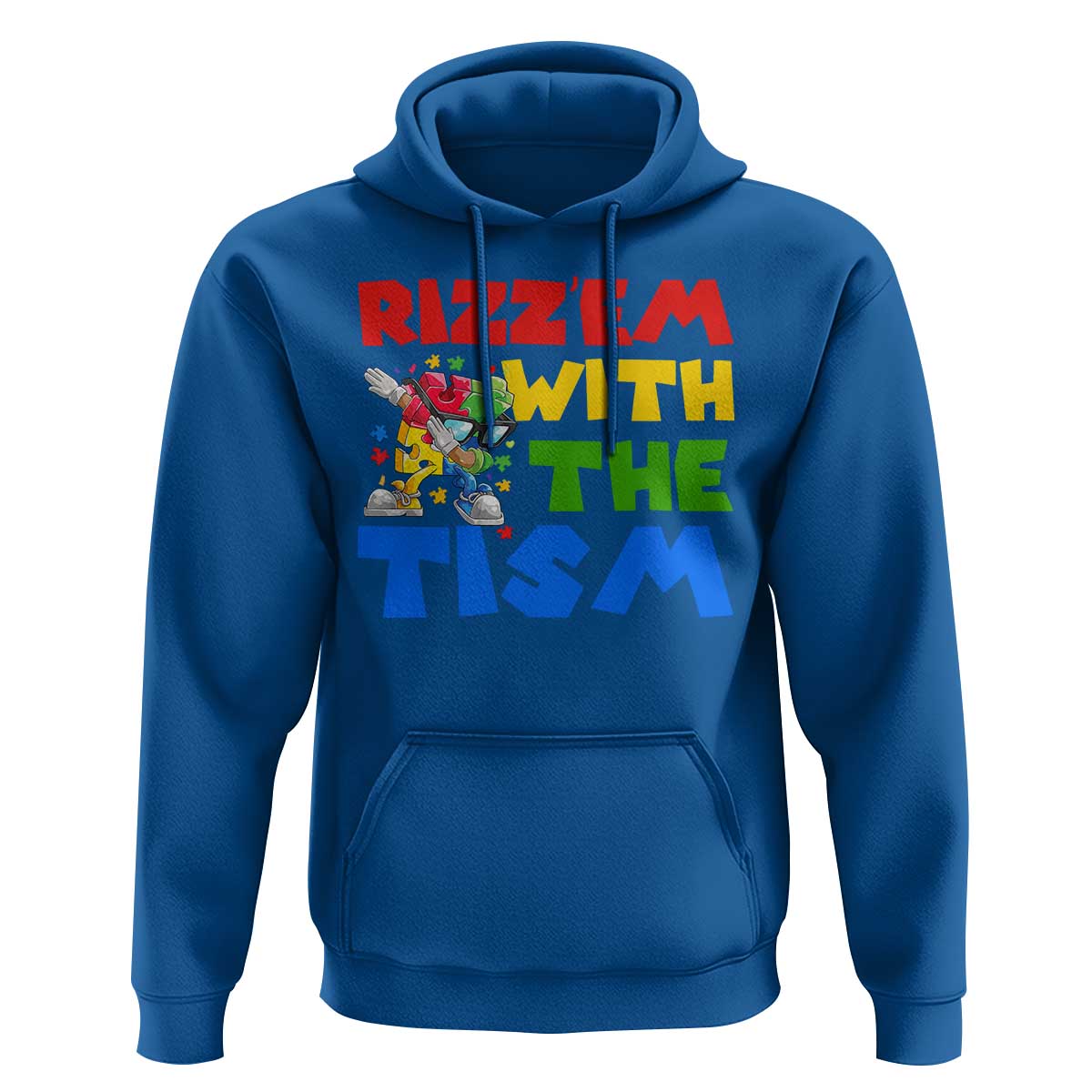 Funny Rizz Em With The Tism Hoodie Autism Awareness Dabbing Puzzle