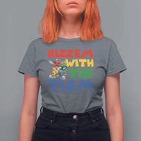 Funny Rizz Em With The Tism T Shirt For Women Autism Awareness Dabbing Puzzle