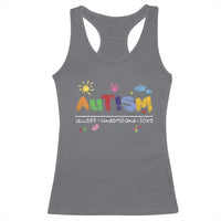 Autism Acceptance Month Racerback Tank Top Autism Accept Understand Love SPED Teachers