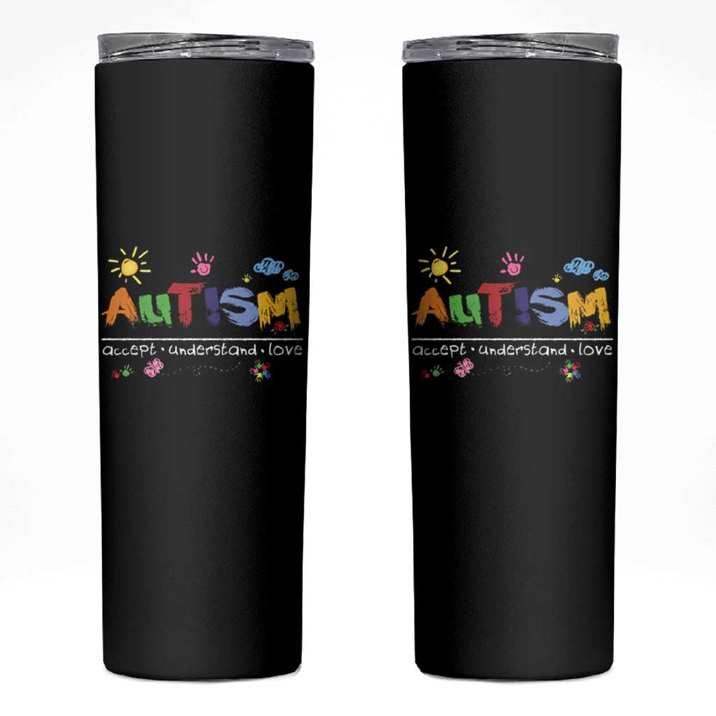 Autism Acceptance Month Skinny Tumbler Autism Accept Understand Love SPED Teachers