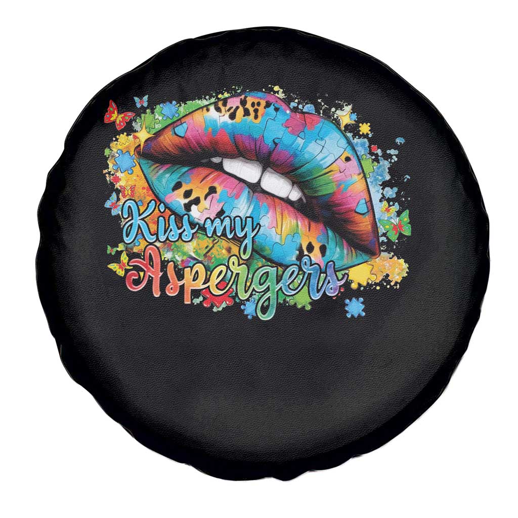 Funny Kiss My Aspergers Spare Tire Cover Asperger Syndrome Autism Awareness