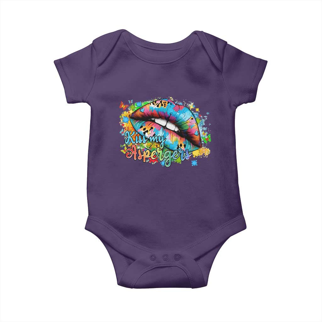 Funny Kiss My Aspergers Baby Onesie Asperger Syndrome Autism Awareness