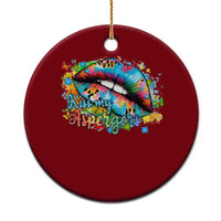 Funny Kiss My Aspergers Ceramic Ornament Asperger Syndrome Autism Awareness