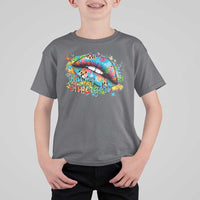 Funny Kiss My Aspergers T Shirt For Kid Asperger Syndrome Autism Awareness