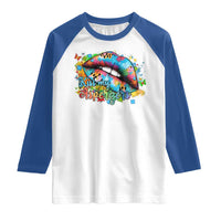 Funny Kiss My Aspergers Raglan Shirt Asperger Syndrome Autism Awareness