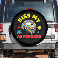 Funny Kiss My Aspergers Spare Tire Cover Asperger Syndrome Autism Awareness Puzzle Lips