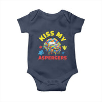 Funny Kiss My Aspergers Baby Onesie Asperger Syndrome Autism Awareness Puzzle Lips