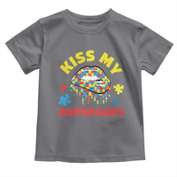 Funny Kiss My Aspergers Toddler T Shirt Asperger Syndrome Autism Awareness Puzzle Lips