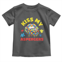 Funny Kiss My Aspergers Toddler T Shirt Asperger Syndrome Autism Awareness Puzzle Lips