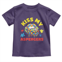 Funny Kiss My Aspergers Toddler T Shirt Asperger Syndrome Autism Awareness Puzzle Lips