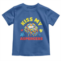 Funny Kiss My Aspergers Toddler T Shirt Asperger Syndrome Autism Awareness Puzzle Lips