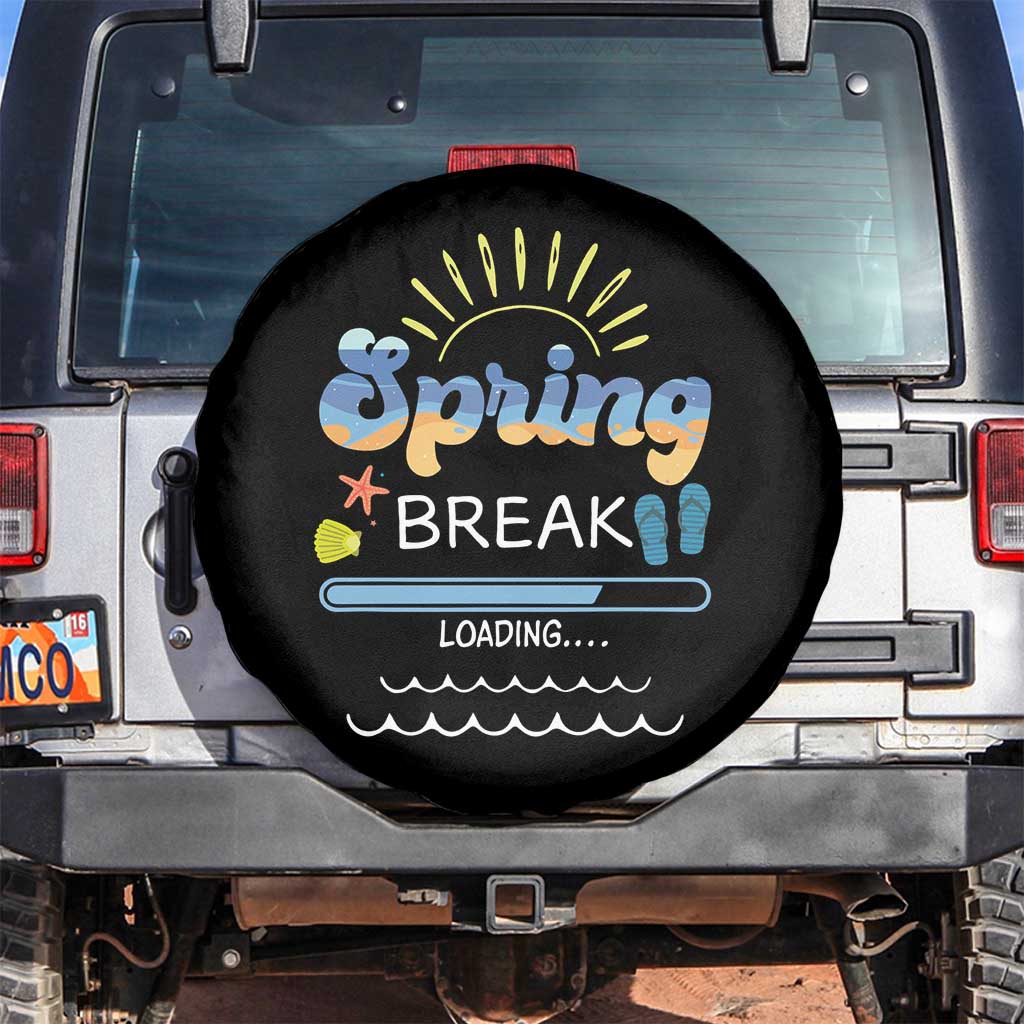 Funny Spring Break Loading Spare Tire Cover Spring Vacation Beach Sunshine