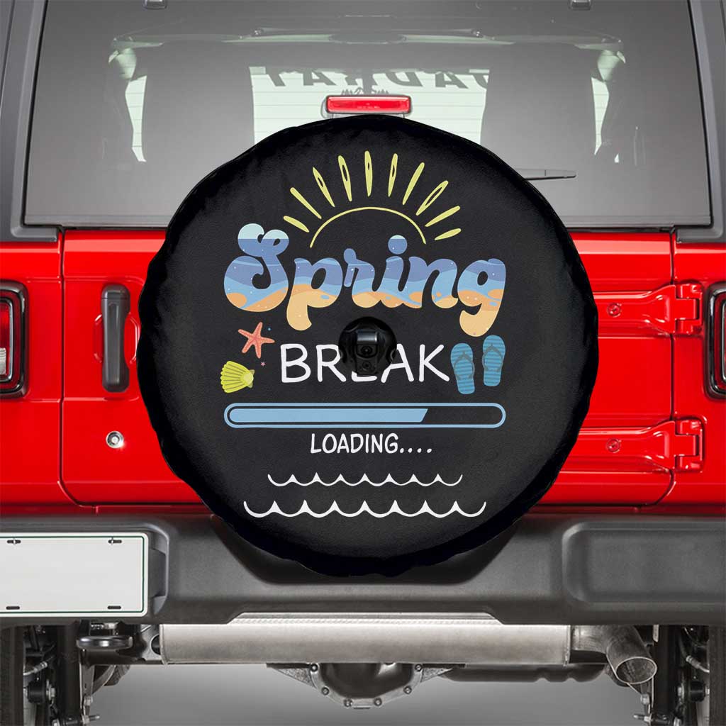 Funny Spring Break Loading Spare Tire Cover Spring Vacation Beach Sunshine