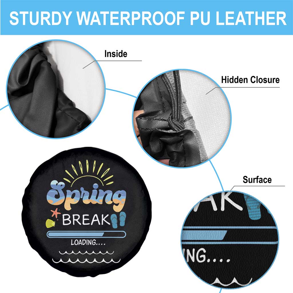 Funny Spring Break Loading Spare Tire Cover Spring Vacation Beach Sunshine