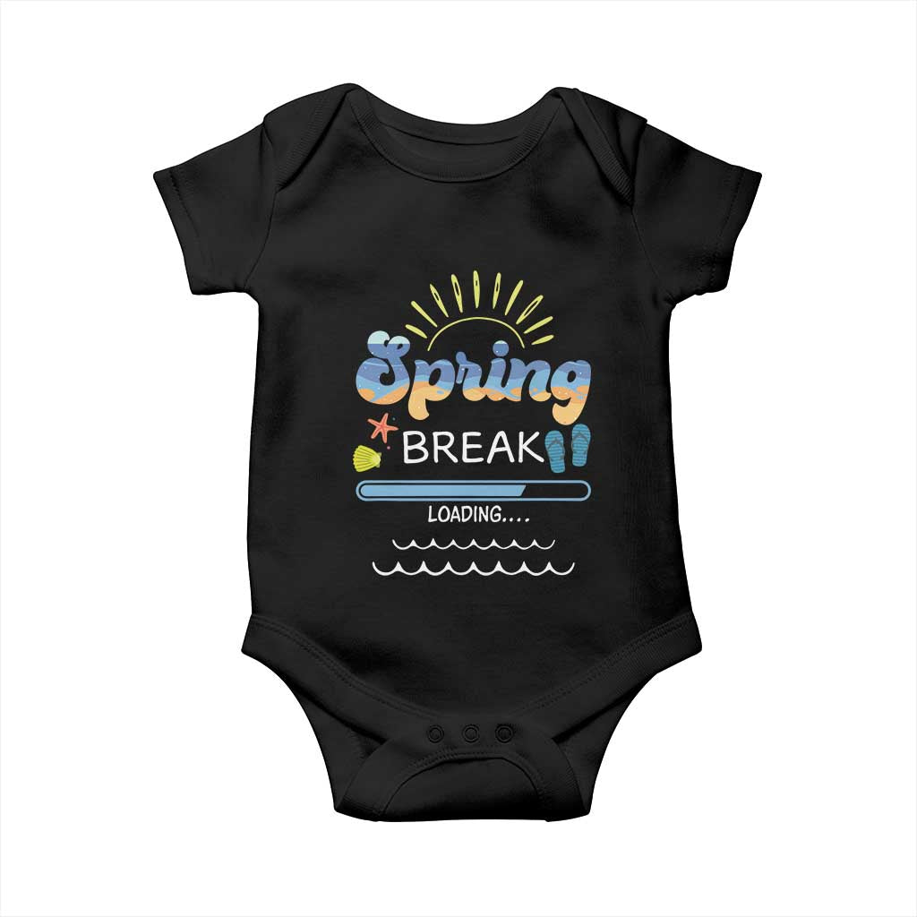 Funny Spring Break Loading Baby Onesie Spring Vacation Beach Sunshine